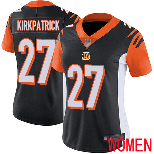 Cincinnati Bengals Limited Black Women Dre Kirkpatrick Home Jersey NFL Footballl #27 Vapor Untouchable